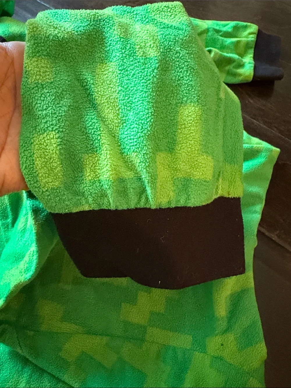 Minecraft Green Fleece Hoodie Onesie  Pajamas Teen  14/16